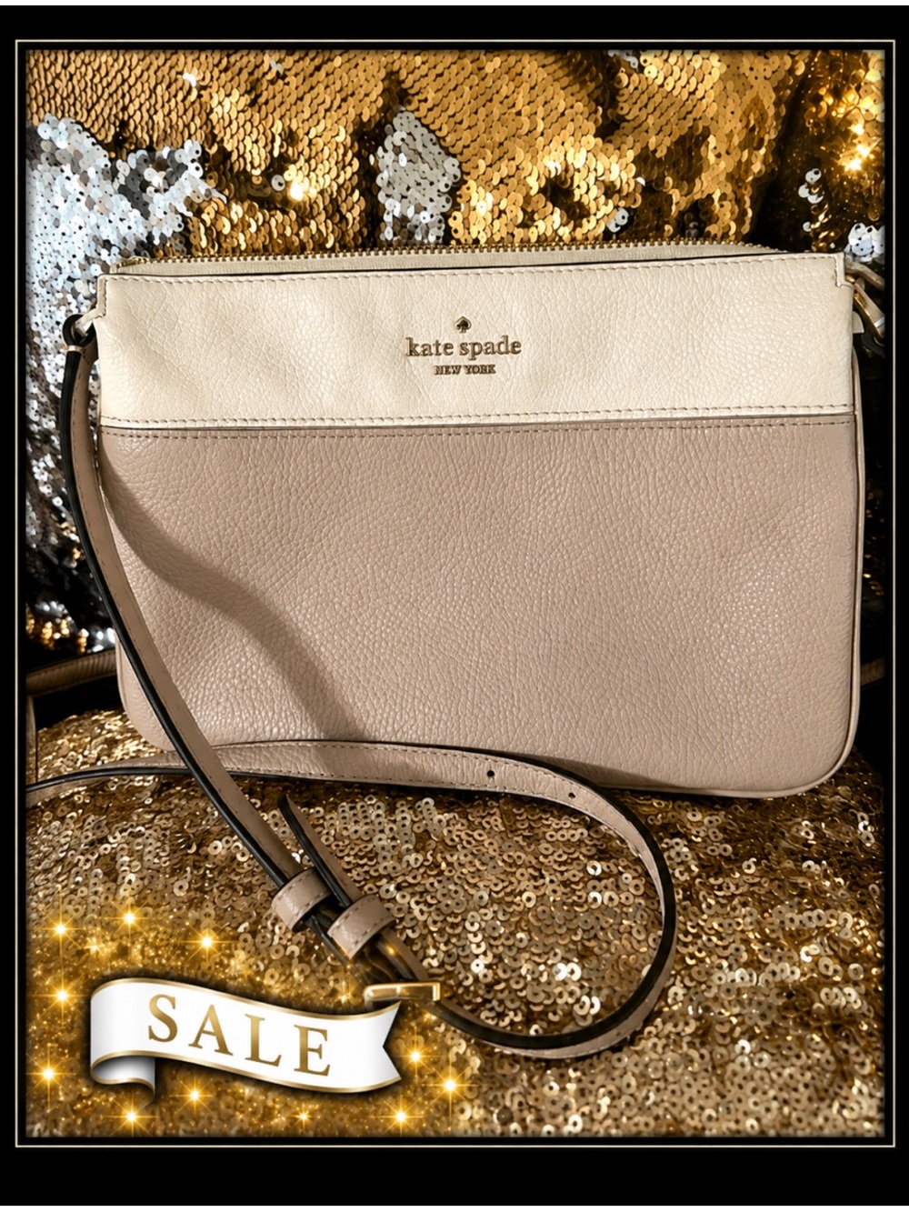 Kate Spade Leila Crossbody Cream/Taupe Leila Triple Gusset